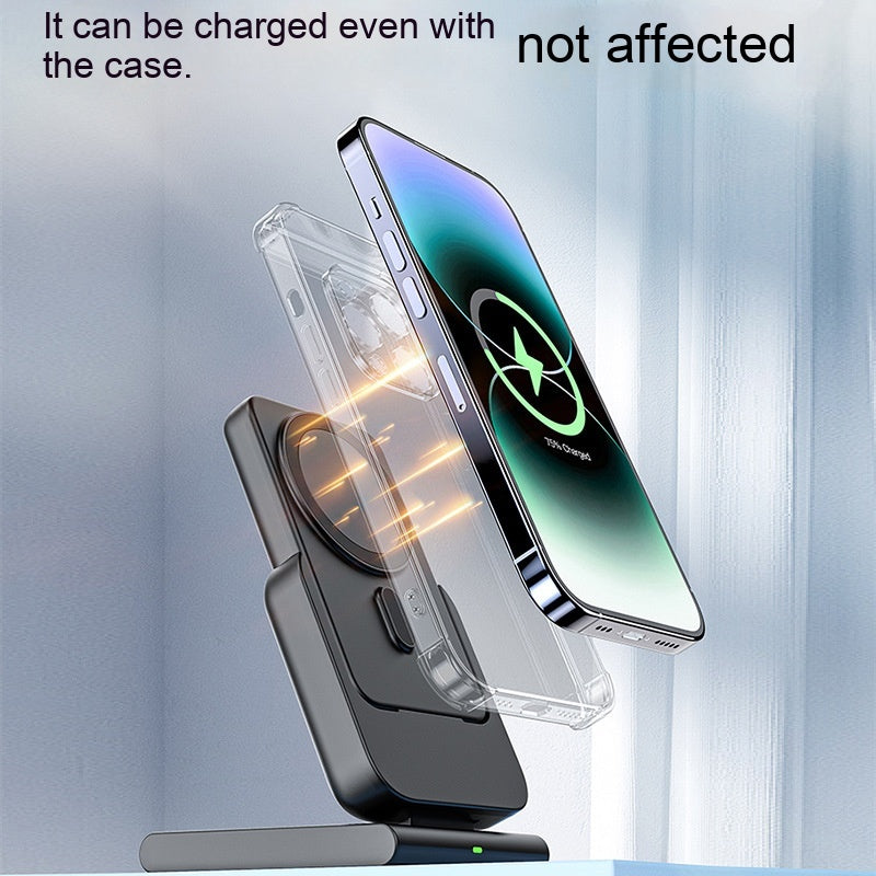 Magnetic Power Bank Three-in-one Removable Folding With Bracket - BrandifyBay