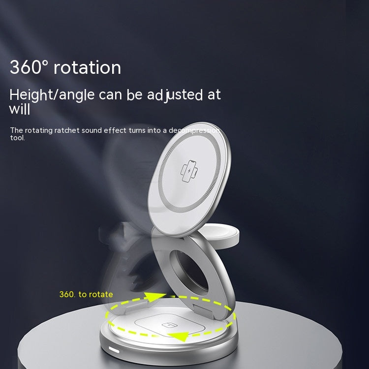 3 In 1 Rotating Foldable Magnetic Wireless Charger - BrandifyBay