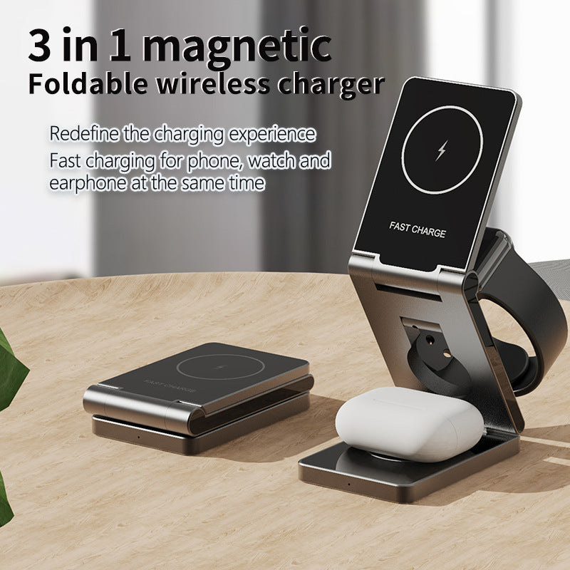 3 In 1 Magnetic Wireless Fast Charging Dock Station - BrandifyBay