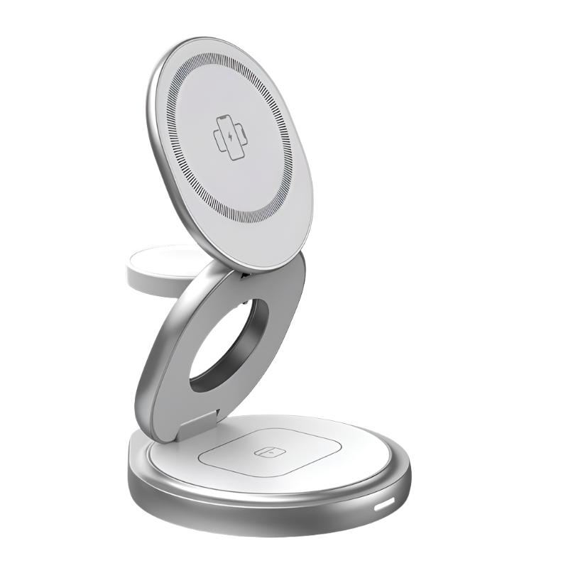 3 In 1 Rotating Foldable Magnetic Wireless Charger - BrandifyBay