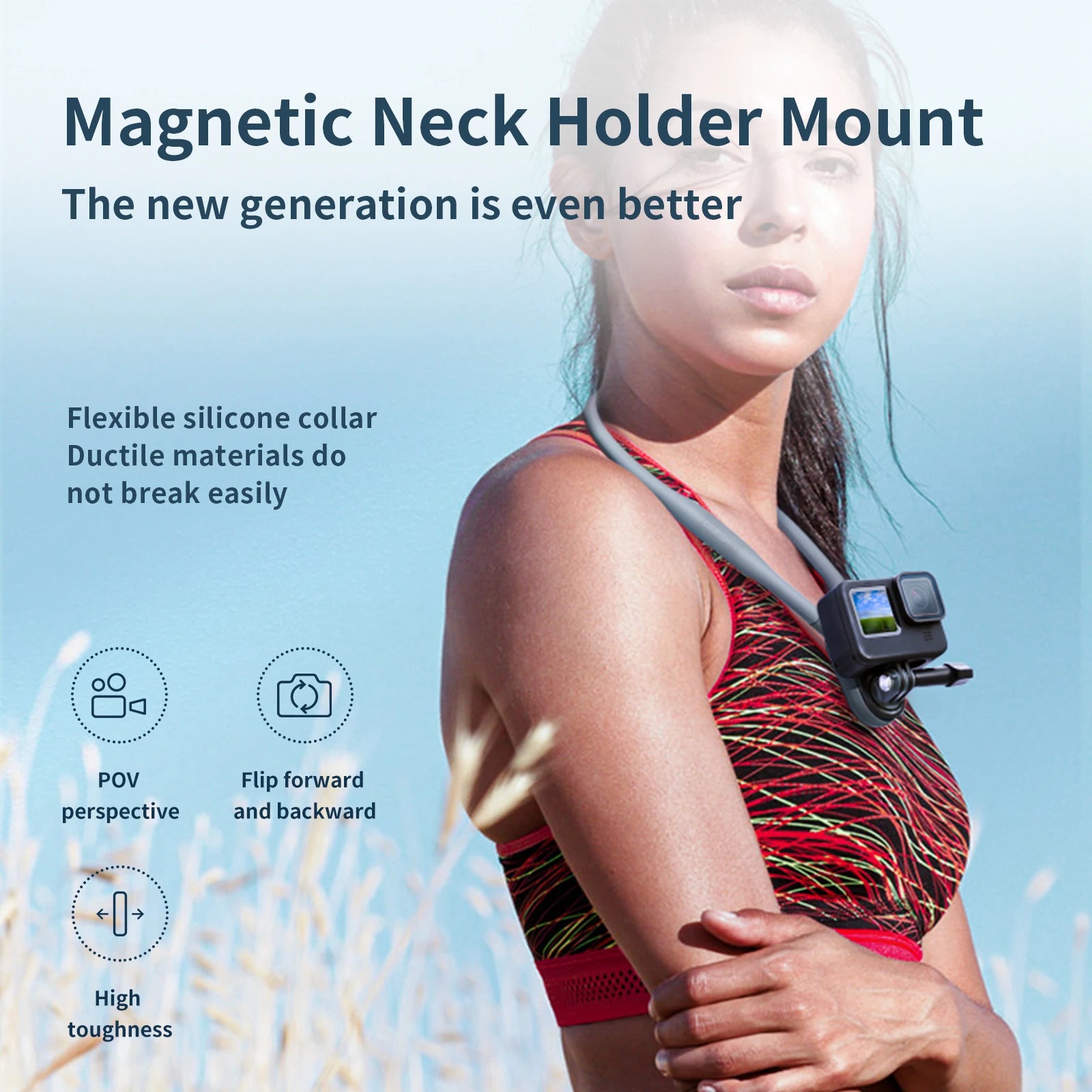 Magnetic Silicone Neck Mount with Quick Release for Phone - BrandifyBay