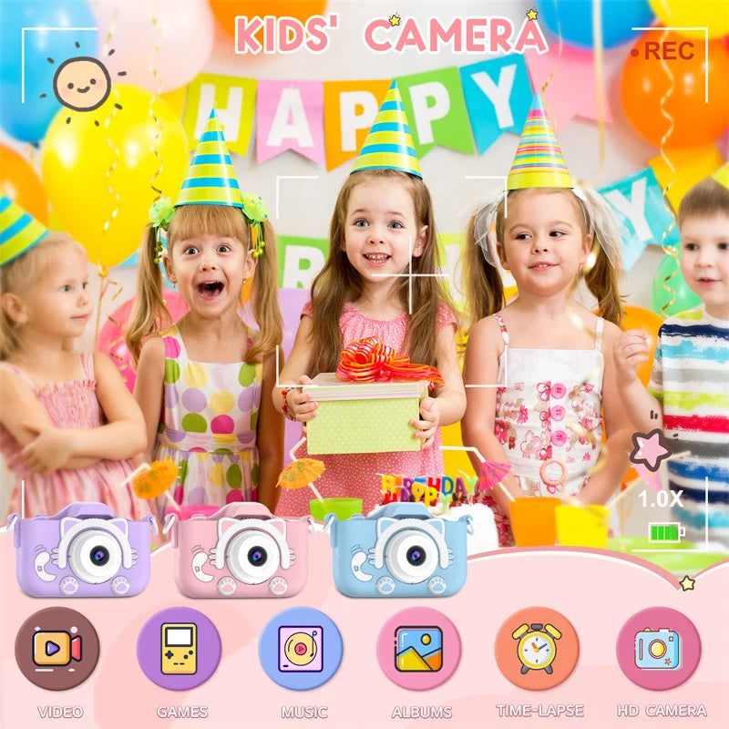 KittySnap- Mini Kids Digital Camera 1080P HD 2 inch for boys and girls - BrandifyBay