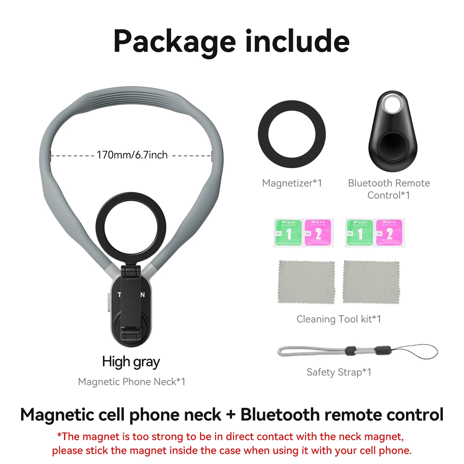 Magnetic Silicone Neck Mount with Quick Release for Phone - BrandifyBay