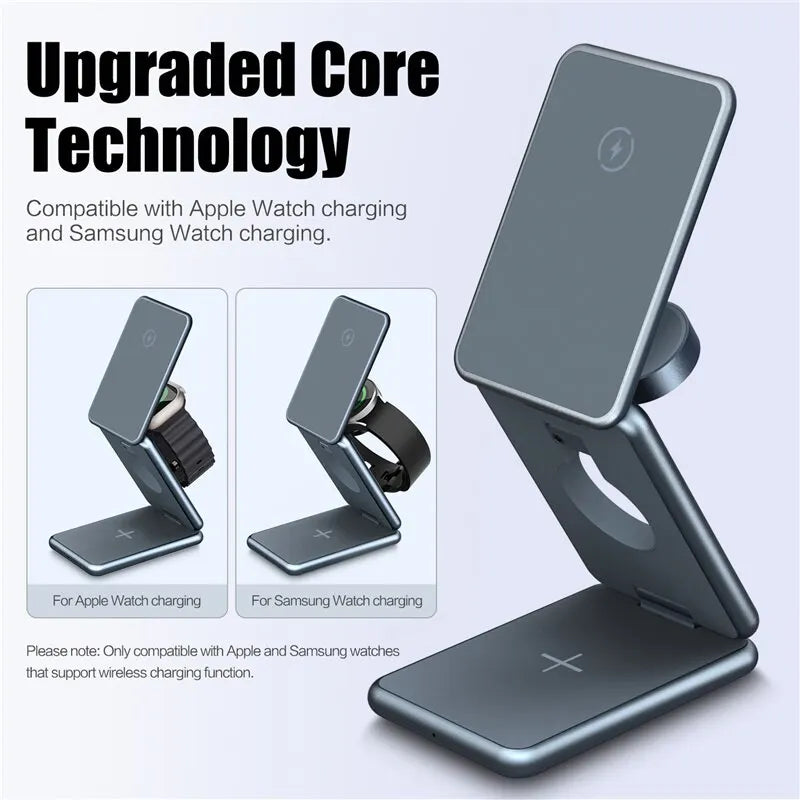 3 In 1 Magnetic Wireless Fast Charging Dock Station - BrandifyBay