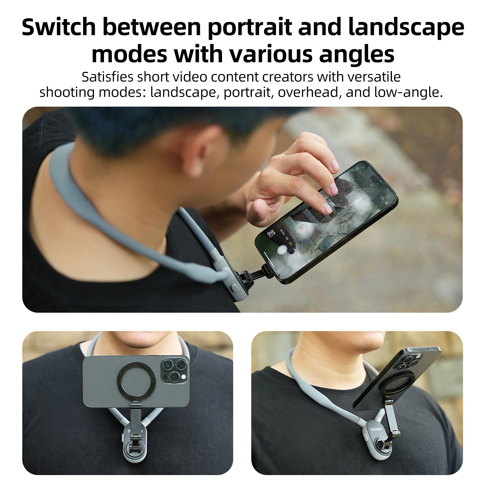 Magnetic Silicone Neck Mount with Quick Release for Phone - BrandifyBay