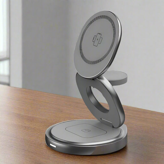 3 In 1 Rotating Foldable Magnetic Wireless Charger - BrandifyBay