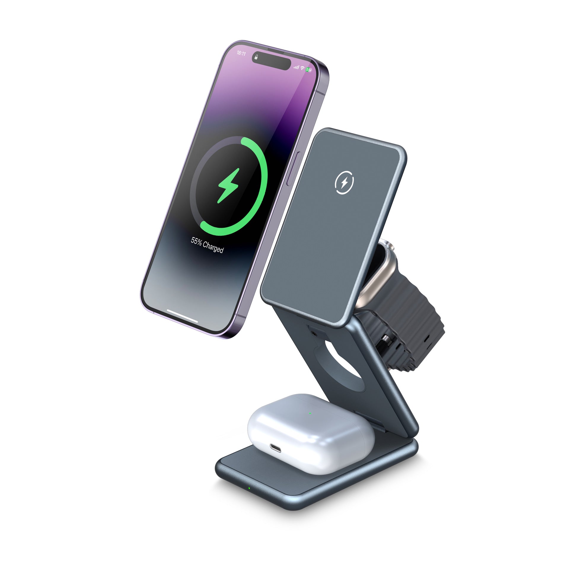 3 In 1 Magnetic Wireless Fast Charging Dock Station - BrandifyBay